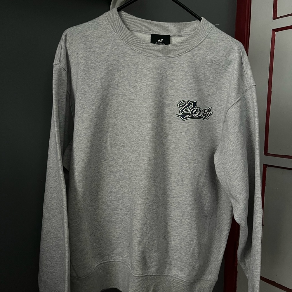 Gray H&M Varsity Crewneck